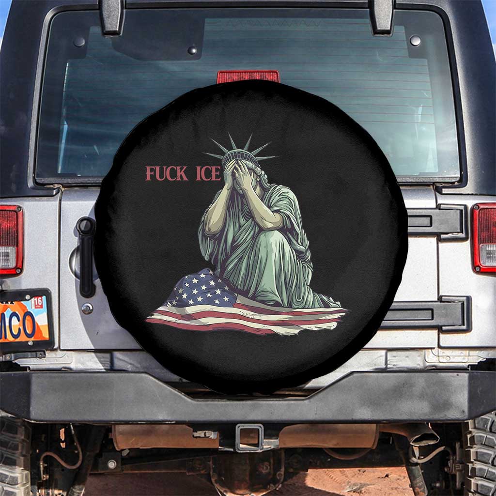 Statue of Liberty Anti ICE Deportation Human Rights Protest Spare Tire Cover