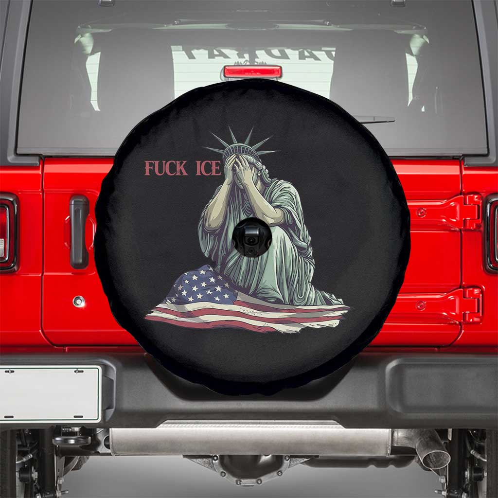 Statue of Liberty Anti ICE Deportation Human Rights Protest Spare Tire Cover