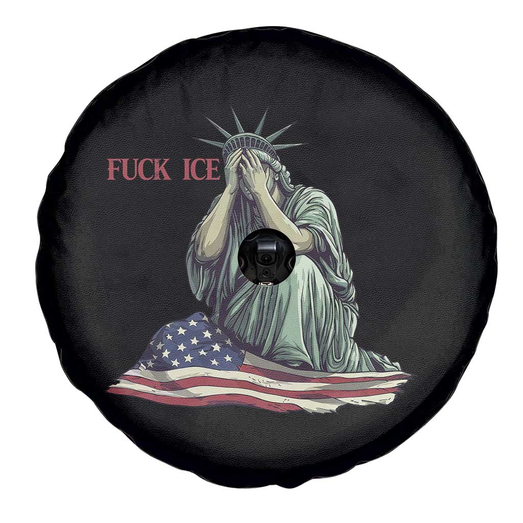 Statue of Liberty Anti ICE Deportation Human Rights Protest Spare Tire Cover