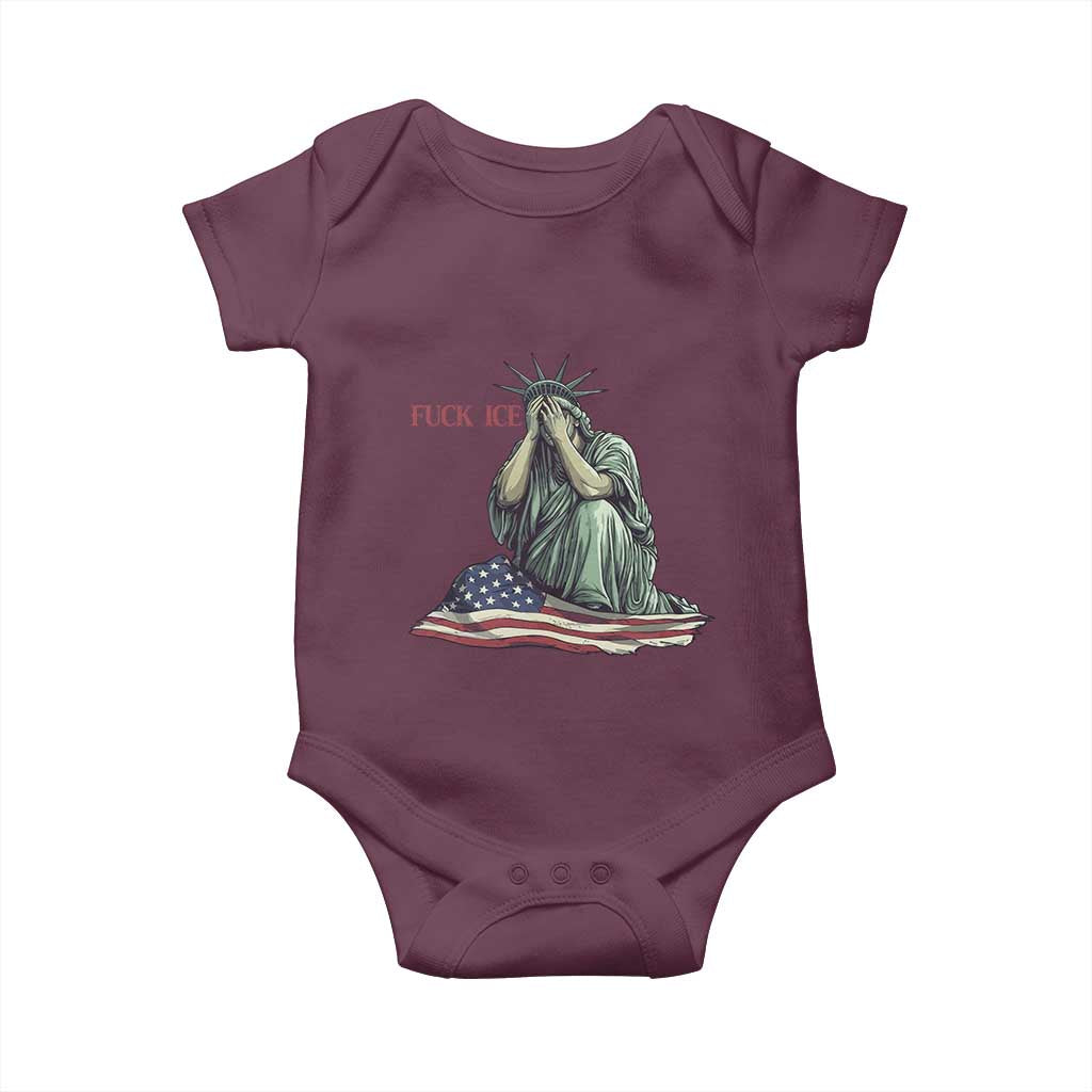 Statue of Liberty Anti ICE Deportation Human Rights Protest Baby Onesie