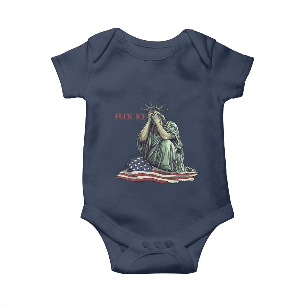Statue of Liberty Anti ICE Deportation Human Rights Protest Baby Onesie
