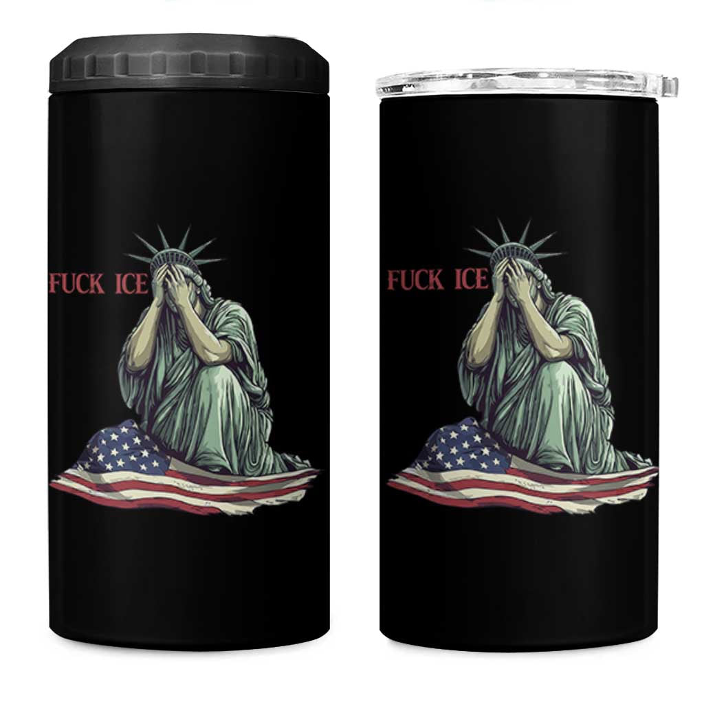 Statue of Liberty Anti ICE Deportation Human Rights Protest 4 in 1 Can Cooler Tumbler