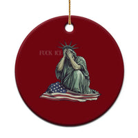 Statue of Liberty Anti ICE Deportation Human Rights Protest Ceramic Ornament