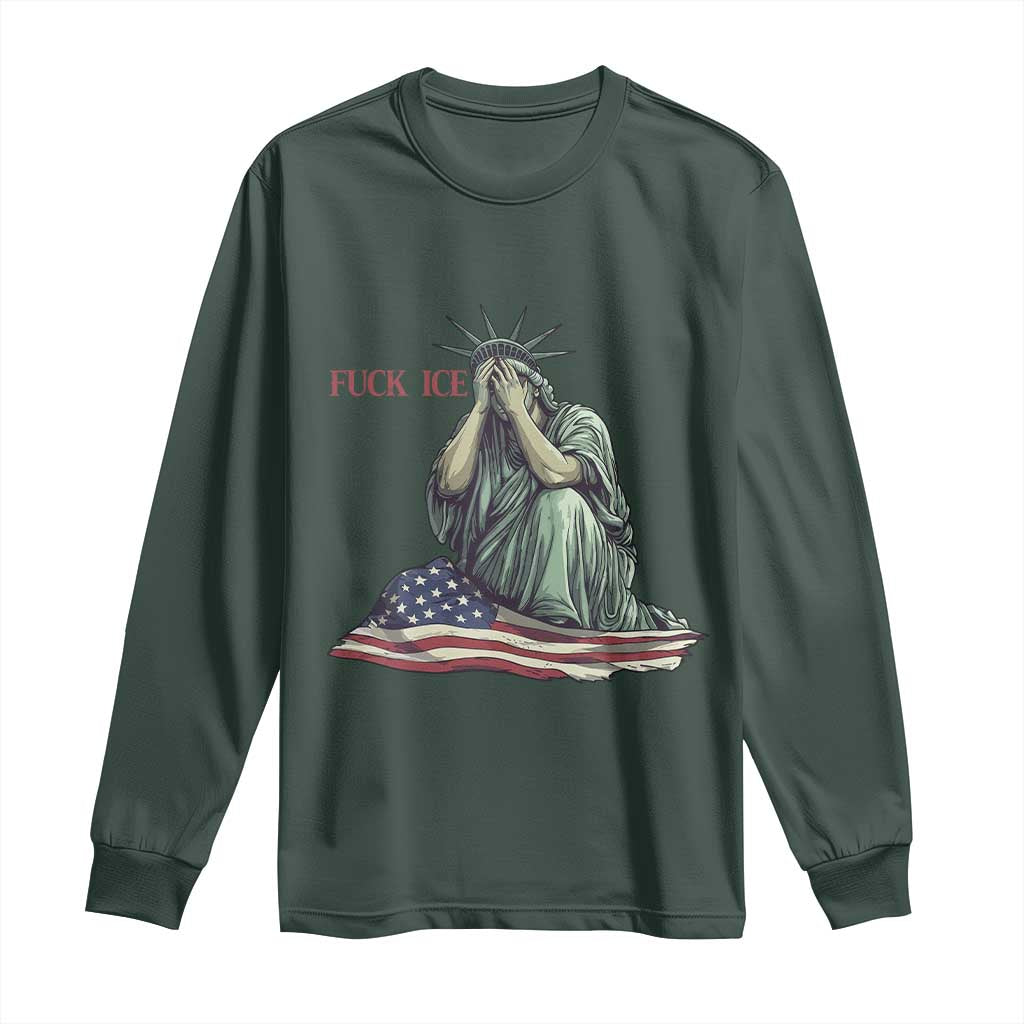 Statue of Liberty Anti ICE Deportation Human Rights Protest Long Sleeve Shirt