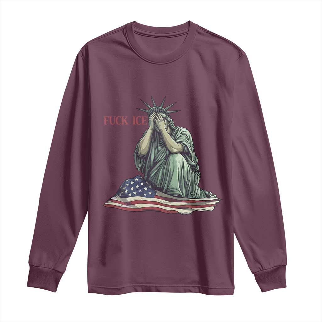 Statue of Liberty Anti ICE Deportation Human Rights Protest Long Sleeve Shirt