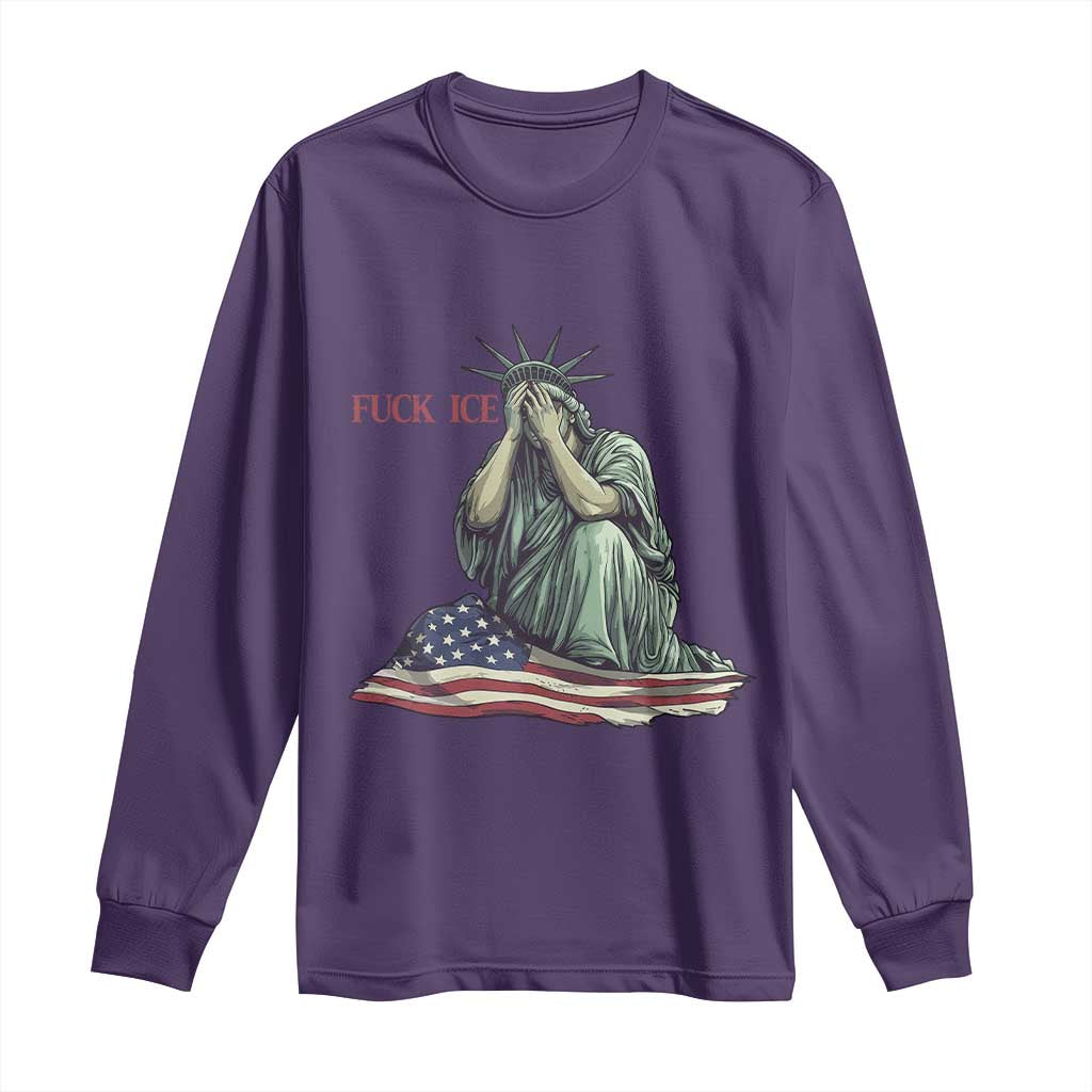 Statue of Liberty Anti ICE Deportation Human Rights Protest Long Sleeve Shirt