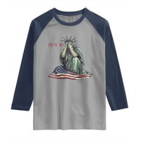 Statue of Liberty Anti ICE Deportation Human Rights Protest Raglan Shirt