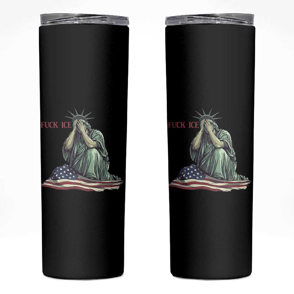 Statue of Liberty Anti ICE Deportation Human Rights Protest Skinny Tumbler