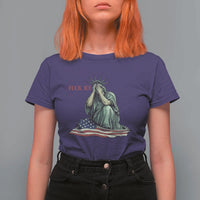 Statue of Liberty Anti ICE Deportation Human Rights Protest T Shirt For Women