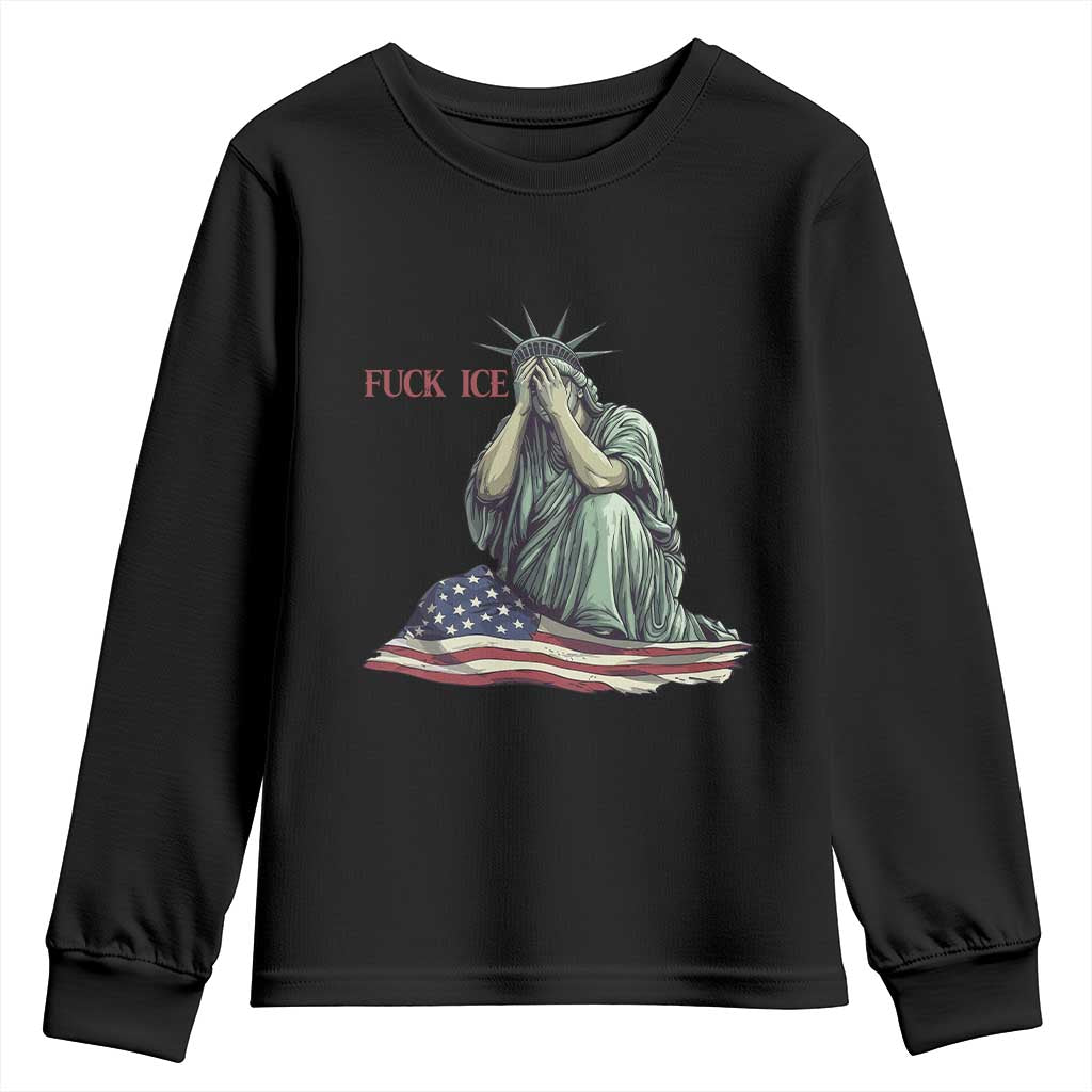 Statue of Liberty Anti ICE Deportation Human Rights Protest Youth Sweatshirt