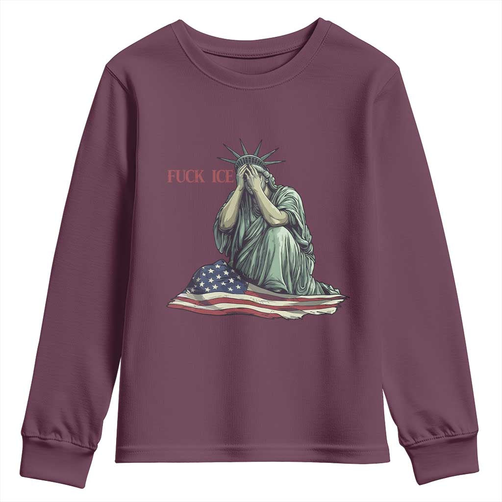 Statue of Liberty Anti ICE Deportation Human Rights Protest Youth Sweatshirt