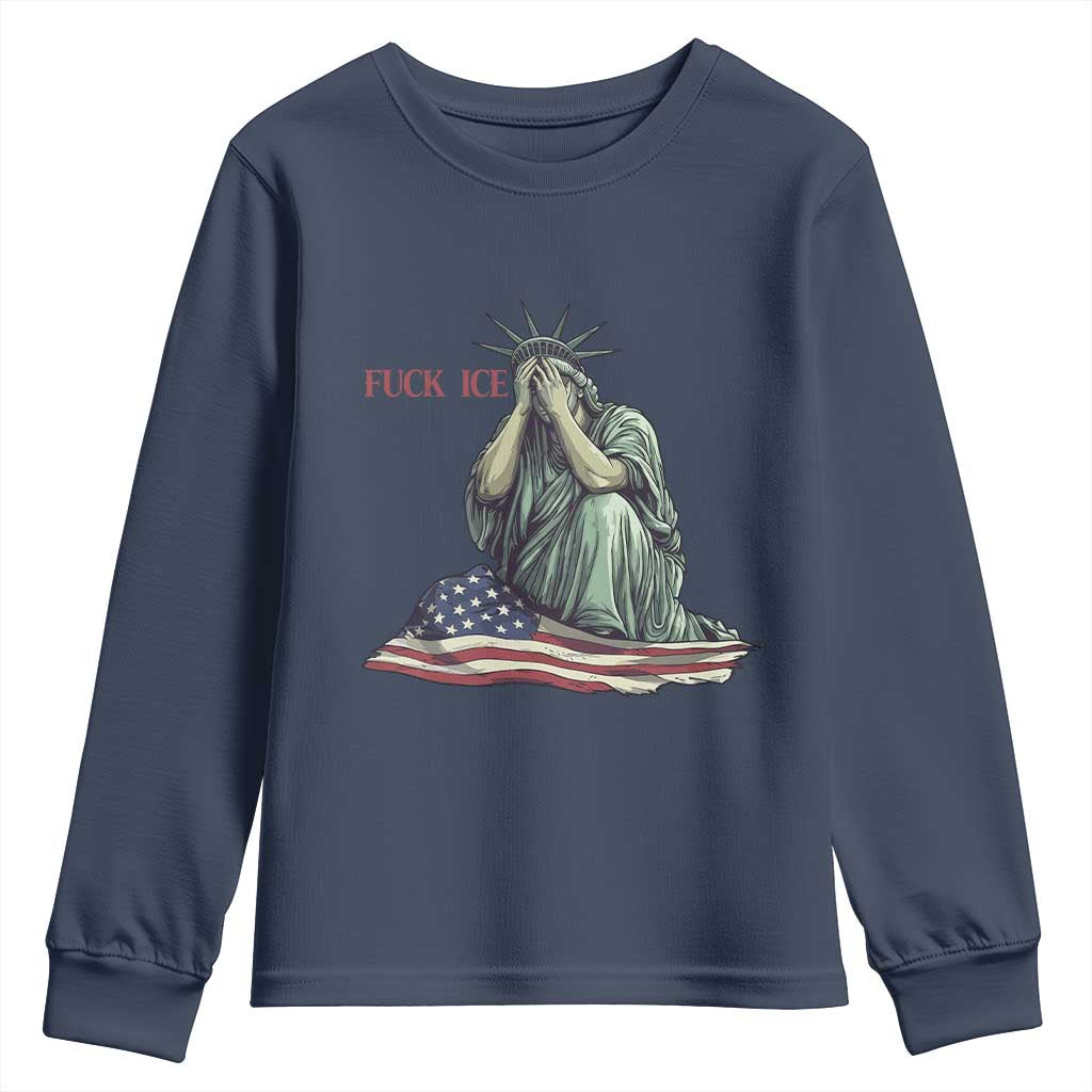 Statue of Liberty Anti ICE Deportation Human Rights Protest Youth Sweatshirt