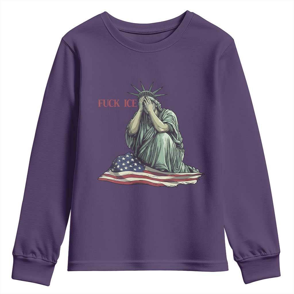 Statue of Liberty Anti ICE Deportation Human Rights Protest Youth Sweatshirt