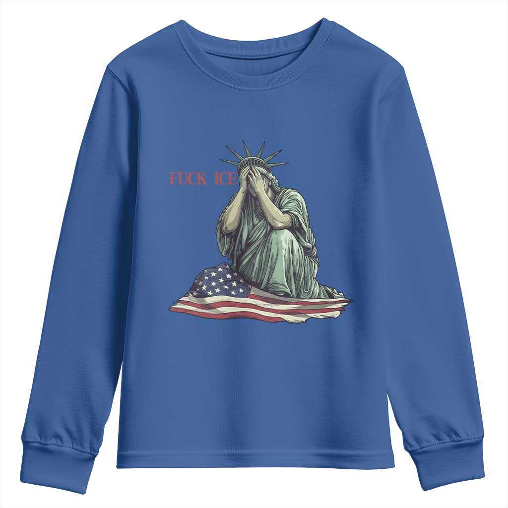 Statue of Liberty Anti ICE Deportation Human Rights Protest Youth Sweatshirt