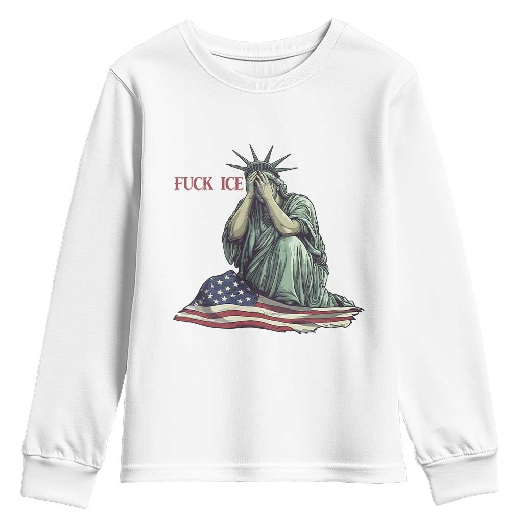 Statue of Liberty Anti ICE Deportation Human Rights Protest Youth Sweatshirt