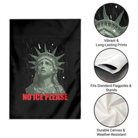 No Ice Please Garden Flag Statue of Liberty Crying Anti ICE Deportation Human Rights