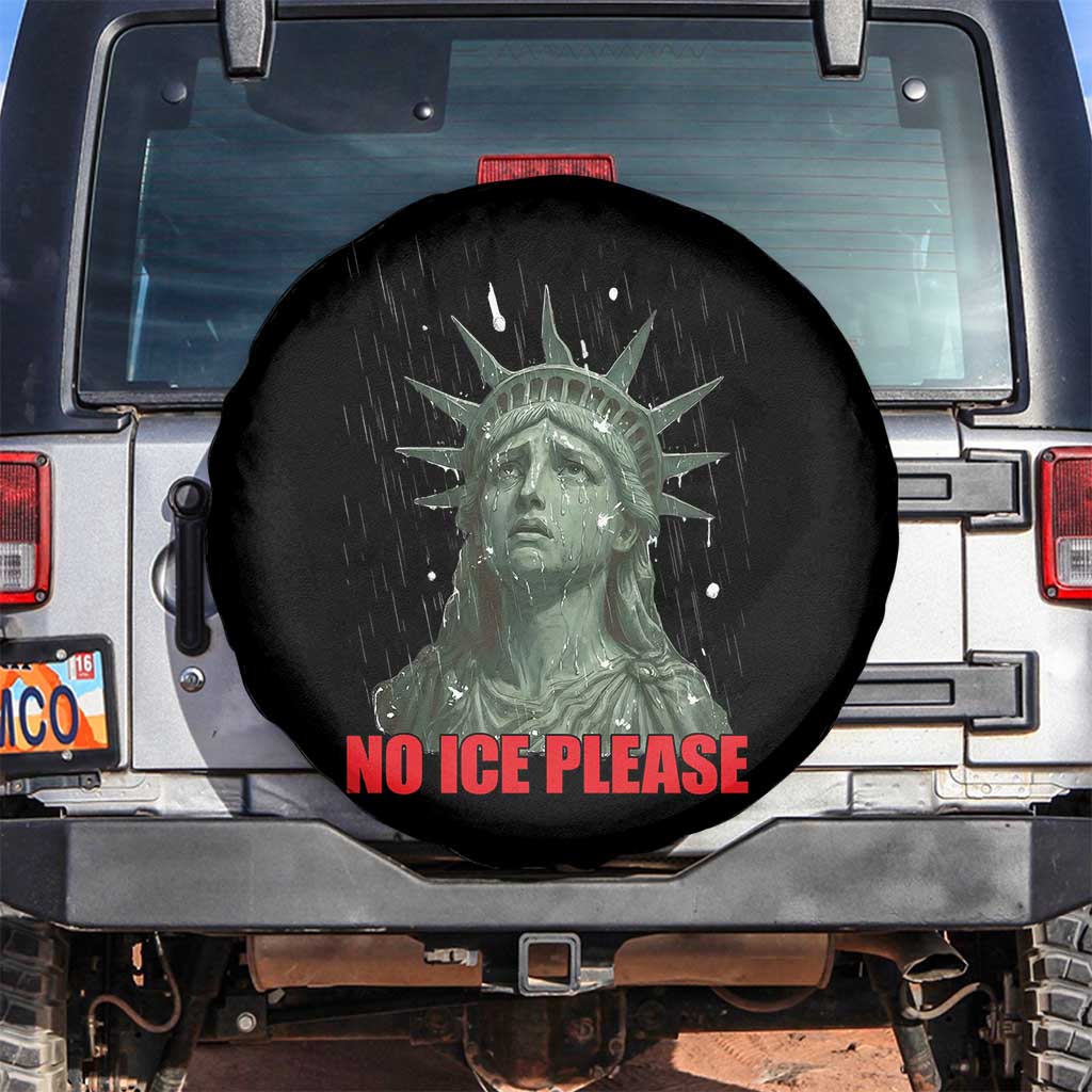 No Ice Please Spare Tire Cover Statue of Liberty Crying Anti ICE Deportation Human Rights