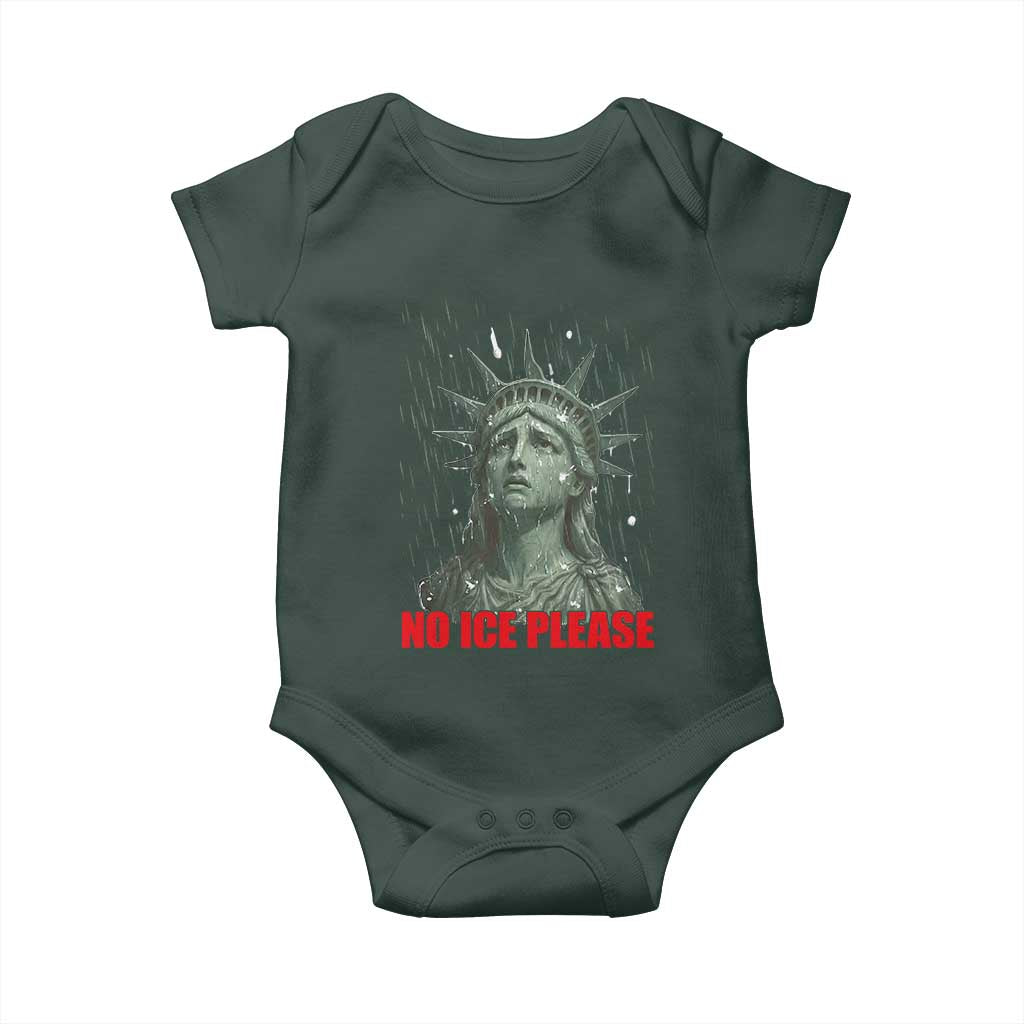 No Ice Please Baby Onesie Statue of Liberty Crying Anti ICE Deportation Human Rights