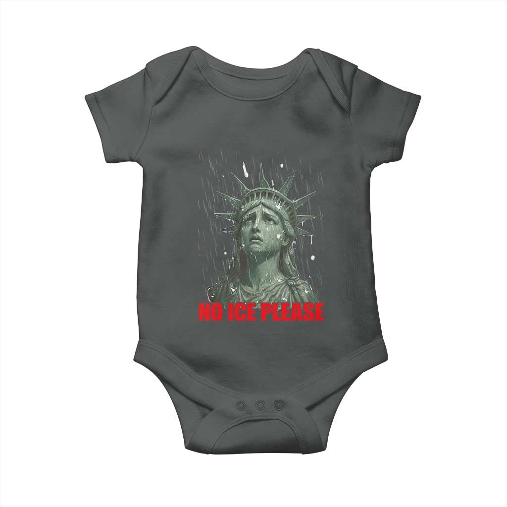 No Ice Please Baby Onesie Statue of Liberty Crying Anti ICE Deportation Human Rights