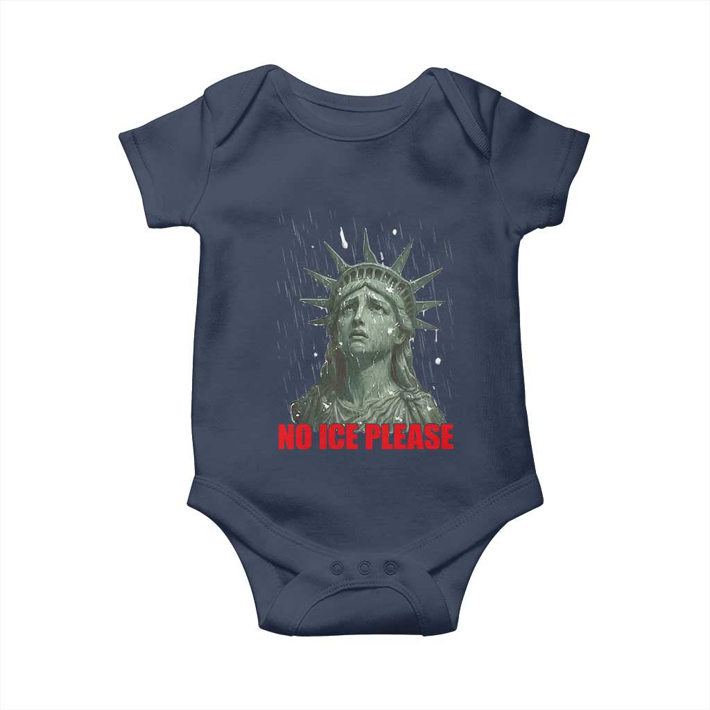 No Ice Please Baby Onesie Statue of Liberty Crying Anti ICE Deportation Human Rights