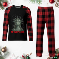 No Ice Please Plaid Pajama Set Statue of Liberty Crying Anti ICE Deportation Human Rights