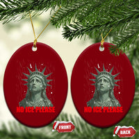 No Ice Please Ceramic Ornament Statue of Liberty Crying Anti ICE Deportation Human Rights