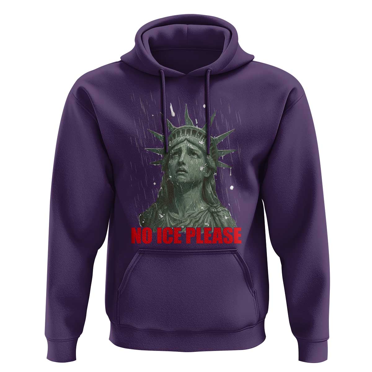 No Ice Please Hoodie Statue of Liberty Crying Anti ICE Deportation Human Rights
