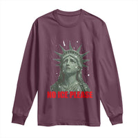 No Ice Please Long Sleeve Shirt Statue of Liberty Crying Anti ICE Deportation Human Rights