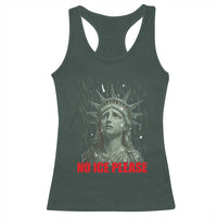 No Ice Please Racerback Tank Top Statue of Liberty Crying Anti ICE Deportation Human Rights