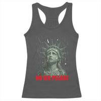 No Ice Please Racerback Tank Top Statue of Liberty Crying Anti ICE Deportation Human Rights