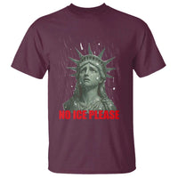 No Ice Please T Shirt Statue of Liberty Crying Anti ICE Deportation Human Rights
