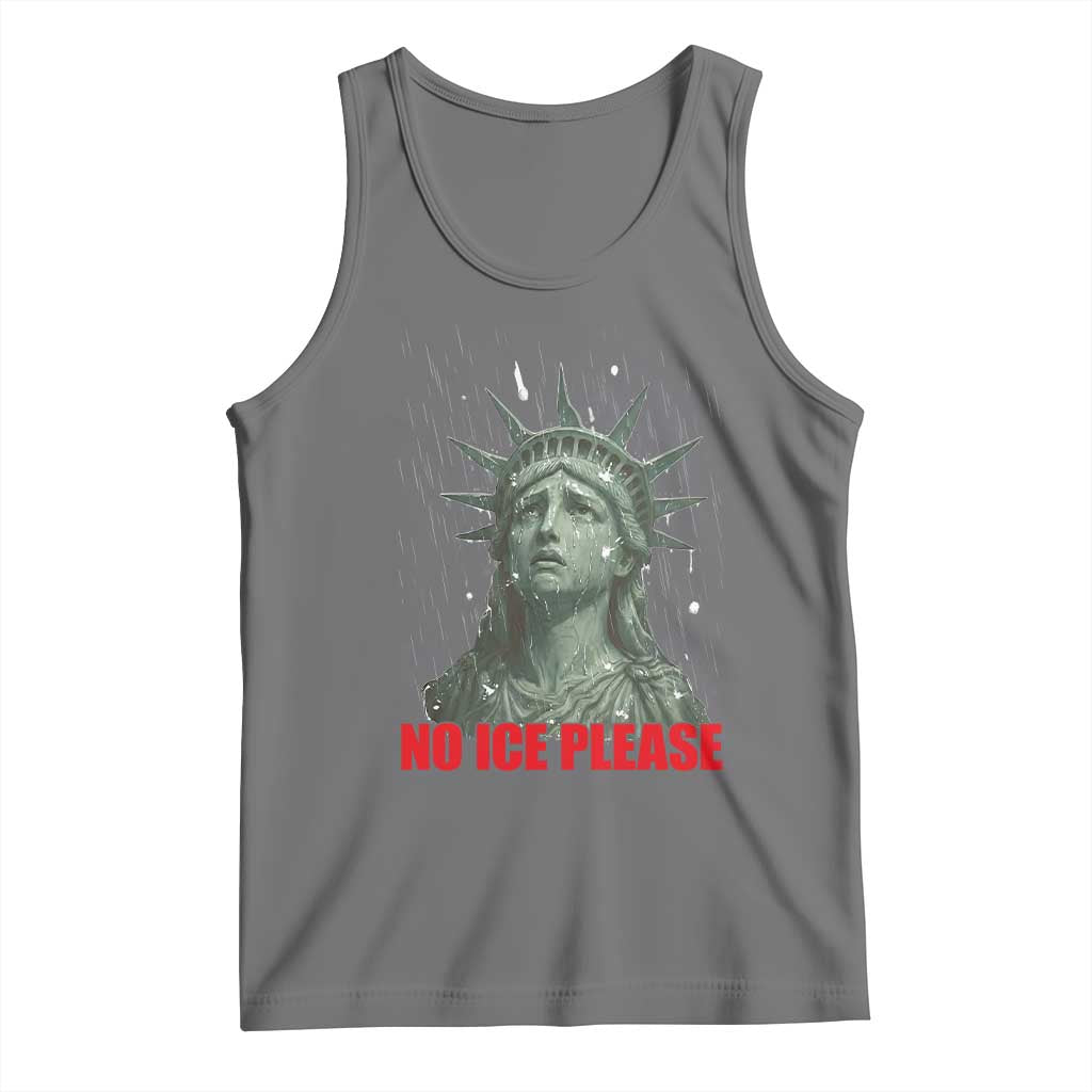 No Ice Please Tank Top Statue of Liberty Crying Anti ICE Deportation Human Rights