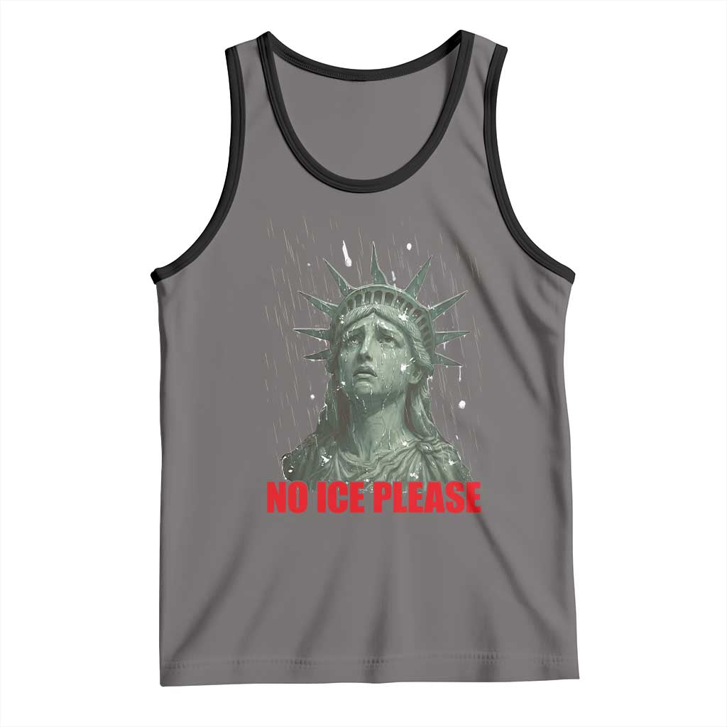 No Ice Please Tank Top Statue of Liberty Crying Anti ICE Deportation Human Rights