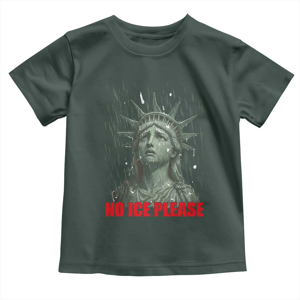 No Ice Please Toddler T Shirt Statue of Liberty Crying Anti ICE Deportation Human Rights