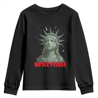 No Ice Please Youth Sweatshirt Statue of Liberty Crying Anti ICE Deportation Human Rights