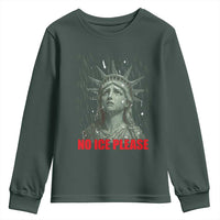 No Ice Please Youth Sweatshirt Statue of Liberty Crying Anti ICE Deportation Human Rights