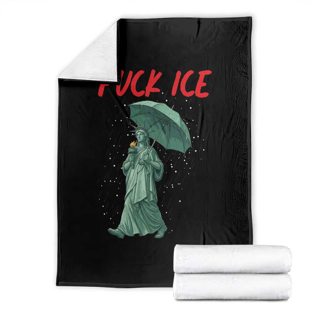 Statue of Liberty Crying Anti ICE Protest Meme Throw Blanket