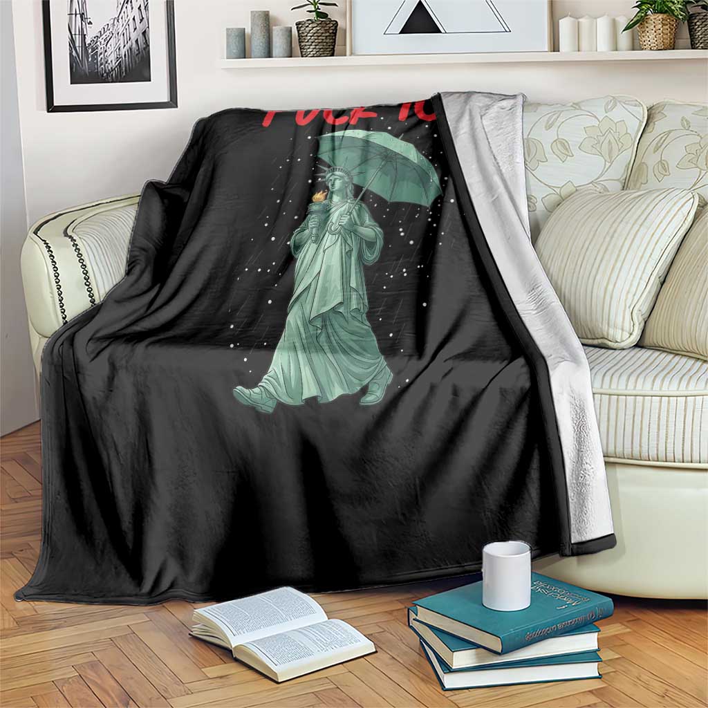 Statue of Liberty Crying Anti ICE Protest Meme Throw Blanket