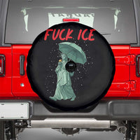 Statue of Liberty Crying Anti ICE Protest Meme Spare Tire Cover