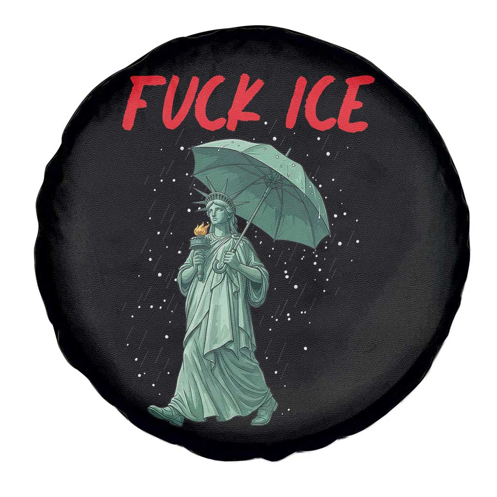 Statue of Liberty Crying Anti ICE Protest Meme Spare Tire Cover