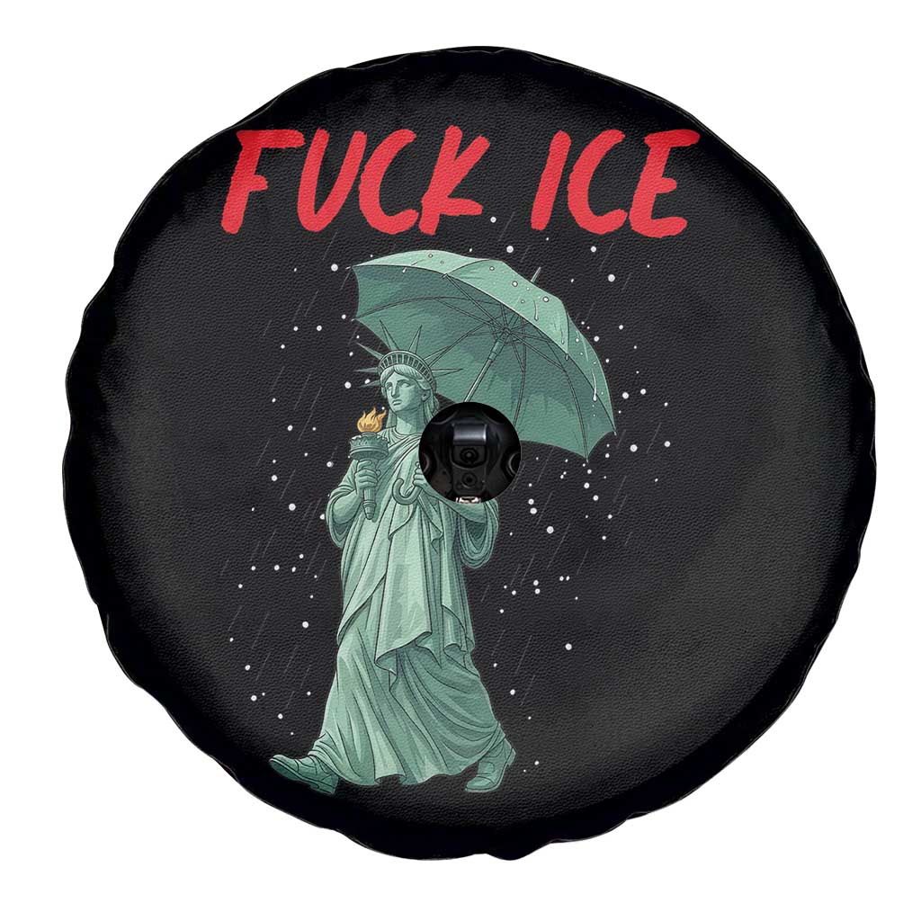 Statue of Liberty Crying Anti ICE Protest Meme Spare Tire Cover