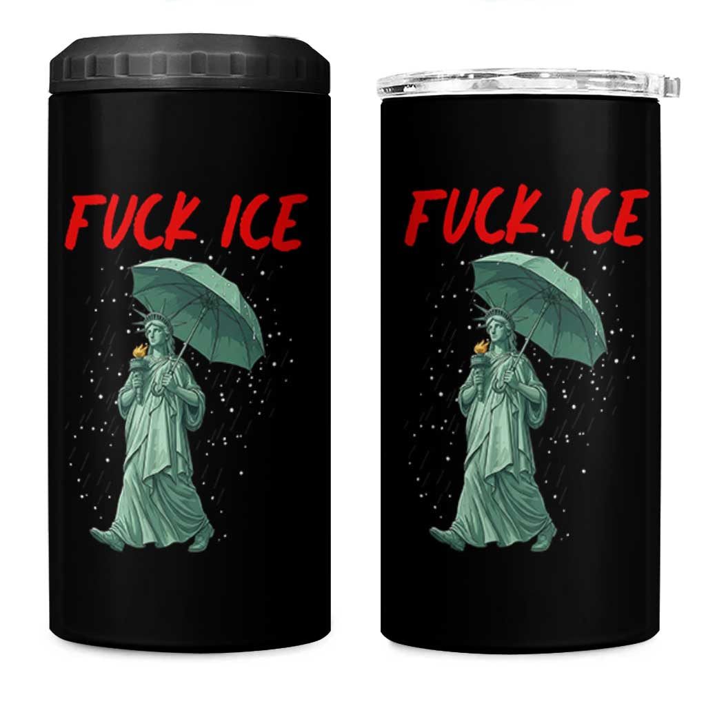 Statue of Liberty Crying Anti ICE Protest Meme 4 in 1 Can Cooler Tumbler