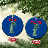 Statue of Liberty Crying Anti ICE Protest Meme Ceramic Ornament