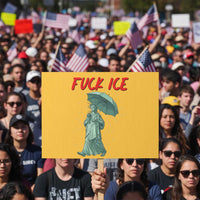 Statue of Liberty Crying Anti ICE Protest Meme Protest Sign
