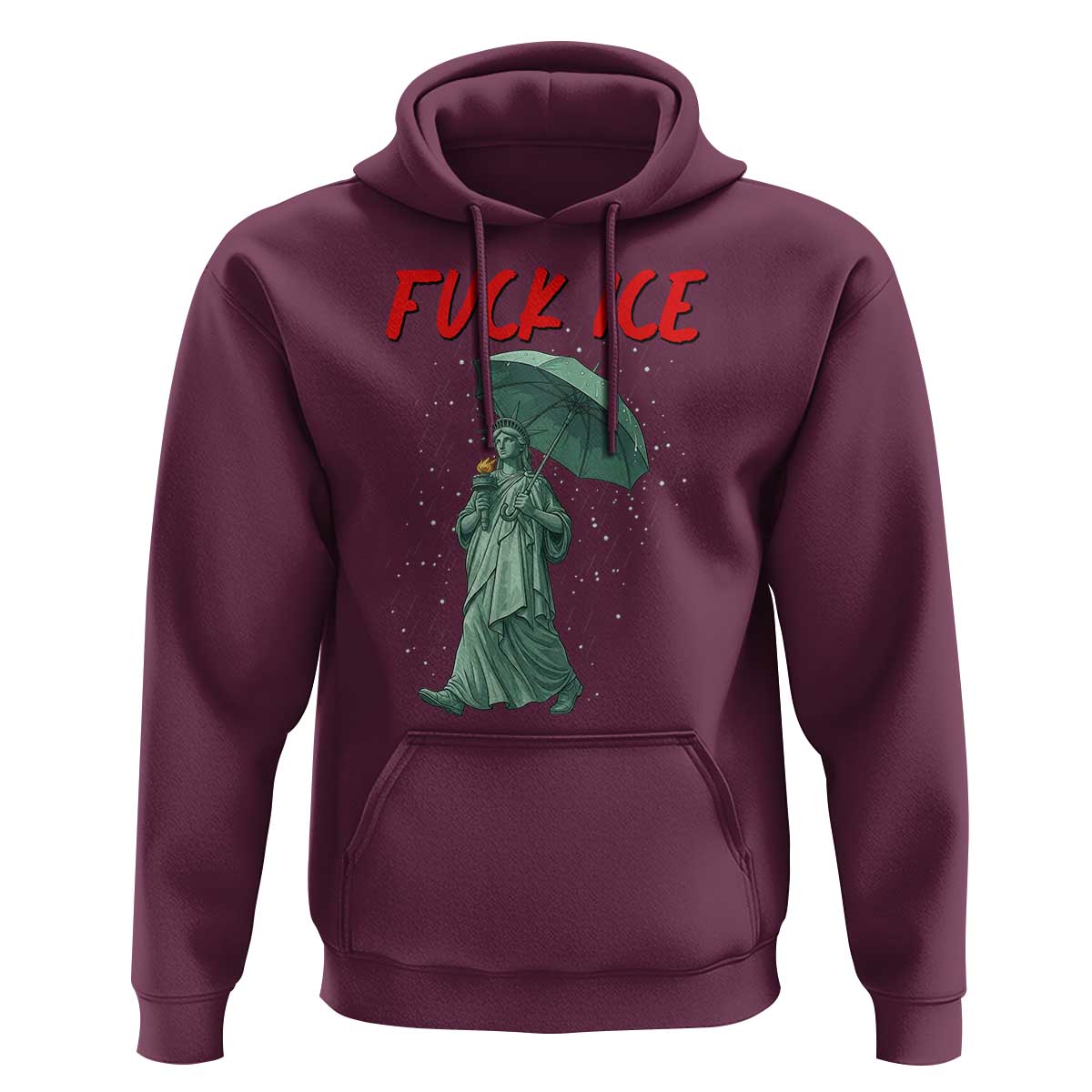 Statue of Liberty Crying Anti ICE Protest Meme Hoodie