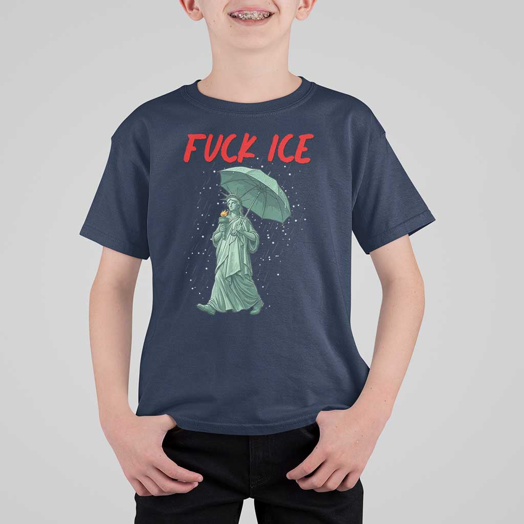 Statue of Liberty Crying Anti ICE Protest Meme T Shirt For Kid