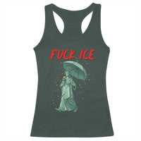 Statue of Liberty Crying Anti ICE Protest Meme Racerback Tank Top