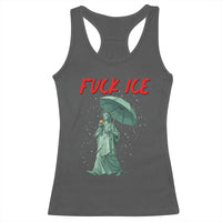 Statue of Liberty Crying Anti ICE Protest Meme Racerback Tank Top