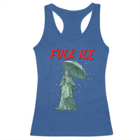 Statue of Liberty Crying Anti ICE Protest Meme Racerback Tank Top