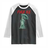 Statue of Liberty Crying Anti ICE Protest Meme Raglan Shirt